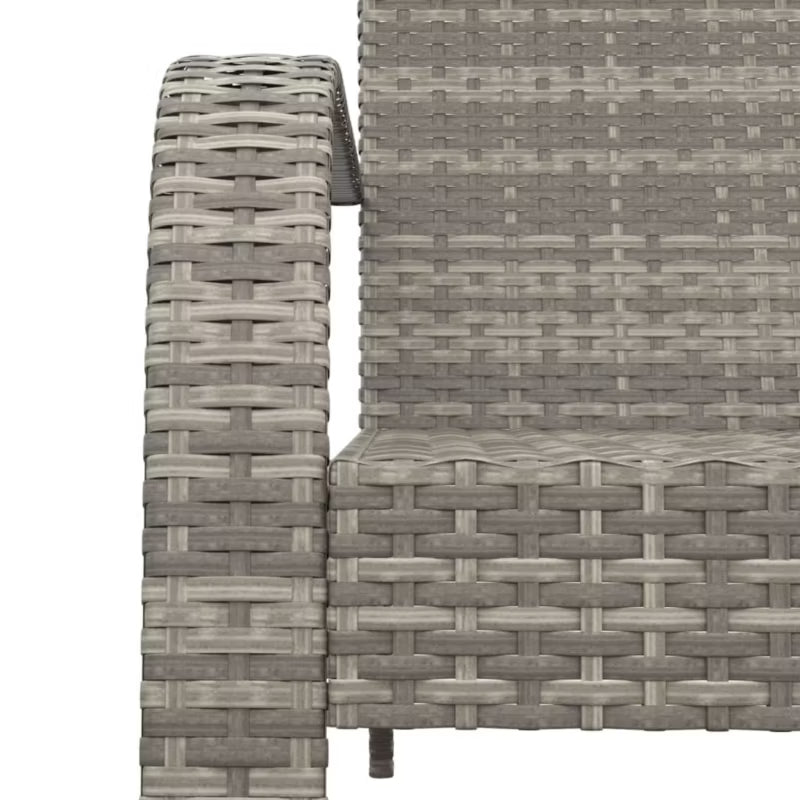 Havelænestol Polyrattan 59x76x94 cm Grå