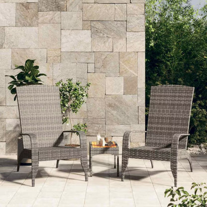 Havelænestol Polyrattan 59x76x94 cm Grå