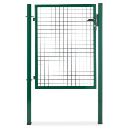 Havelåge 100x120 cm Grøn Stål med Stolper