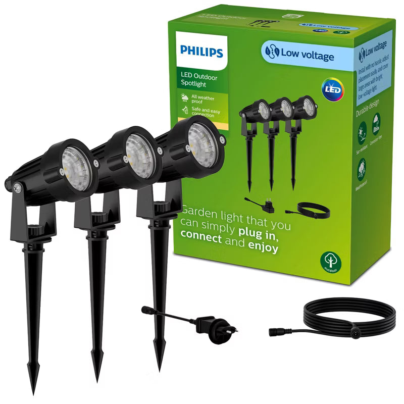 Havelampe Caper LED 1,5W 2700K Sort 3 Stk