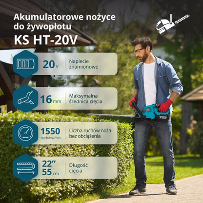 Havemaskinesæt Hækkeklipper og Løvsuger 20V KS LBV-HT-SET