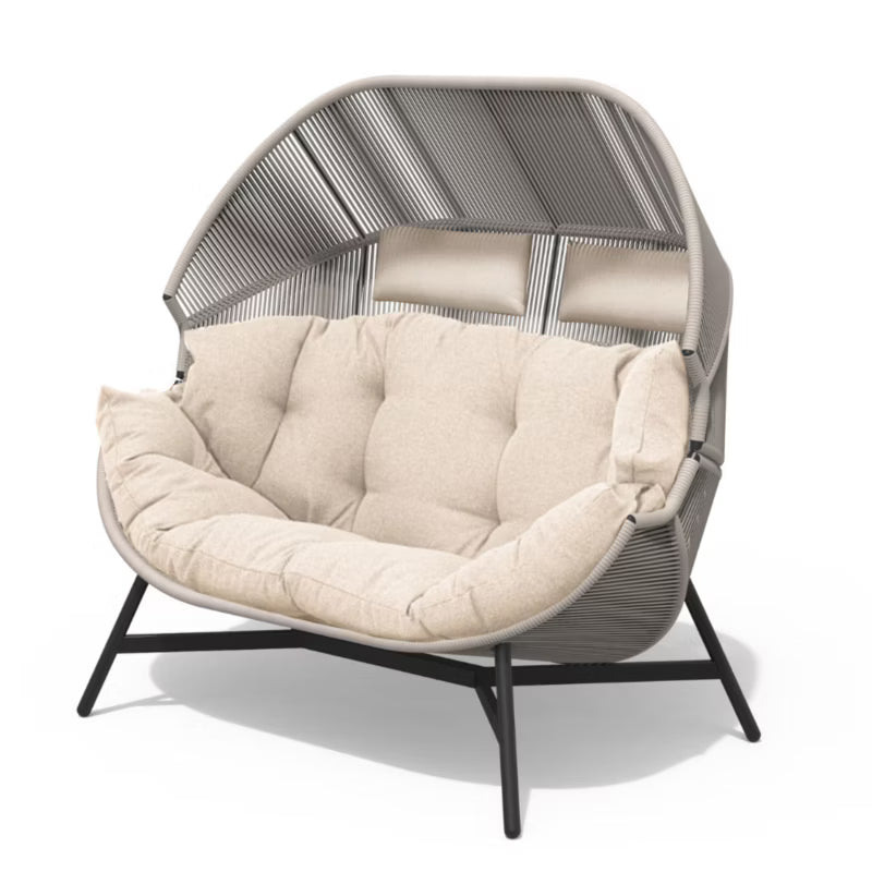 Havemøbel Dobbelt Lænestol Hola 146x100x142 cm Beige
