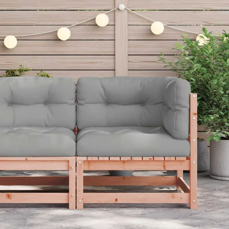 Havemøbel Hjørnesofa 70x70 cm Træ med Grå Hynder
