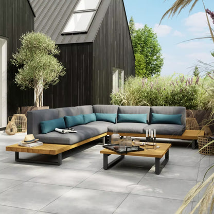 Havemøbel Hjørnestol Moala 80x80 cm Grå