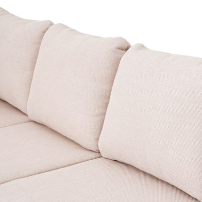 Havemøbelsæt 7-8 Personer Aluminium Keramisk Bordplade Beige