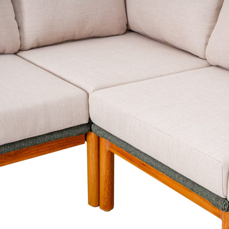 Havemøbelsæt 7-8 Personer Aluminium Keramisk Bordplade Beige
