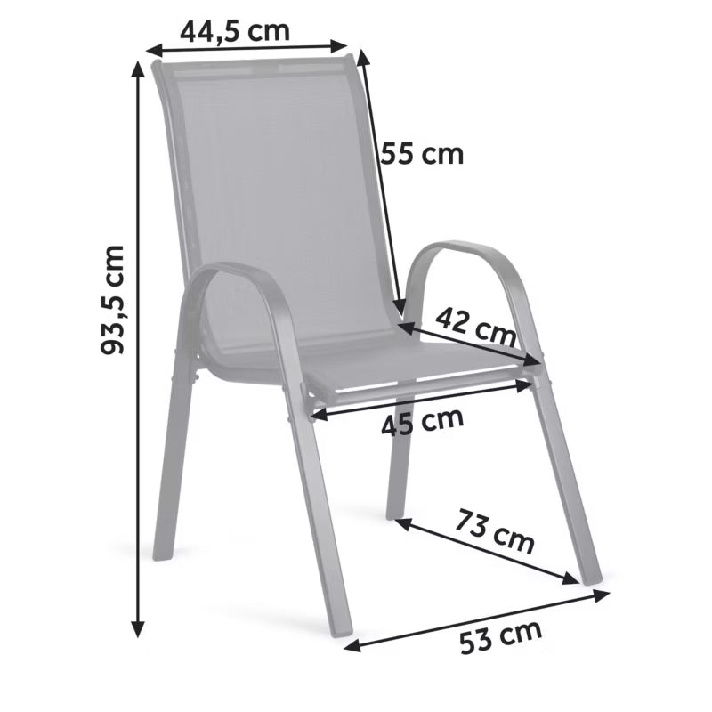 Havemøbelsæt Bord 60 cm og Stole Sort