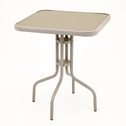 Havemøbelsæt Bord 60x60 cm med 2 Stole Beige