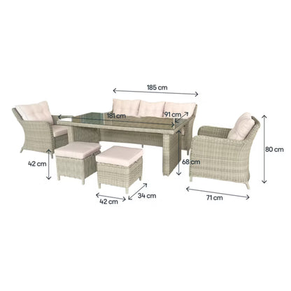 Havemøbelsæt Cippertone 7 Personer Beige