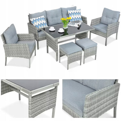 Havemøbelsæt Cortina 120x70 cm Polyrattan