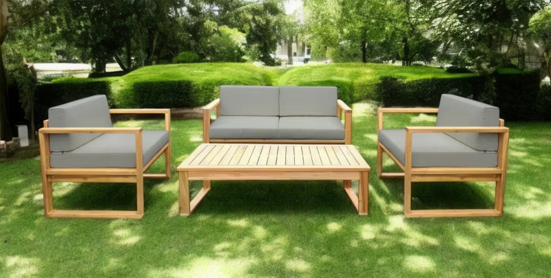 Havemøbelsæt DALI 4 Personer Akacietræ med Hynder