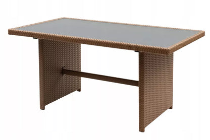 Havemøbelsæt Kara Maxi 8 Personer Cappuccino Polyrattan