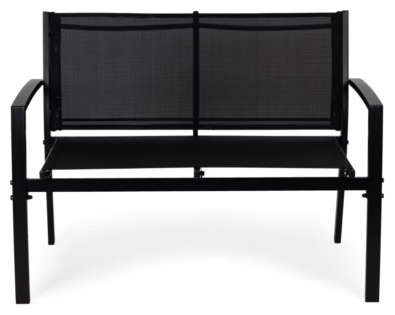 Havemøbelsæt 90x50 cm Metal med Bord Bænk og Stole