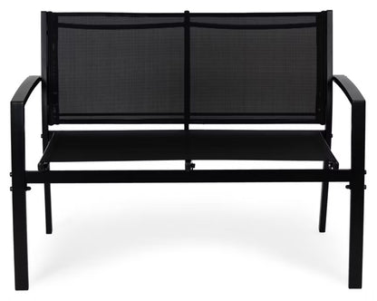 Havemøbelsæt 90x50 cm Metal med Bord Bænk og Stole