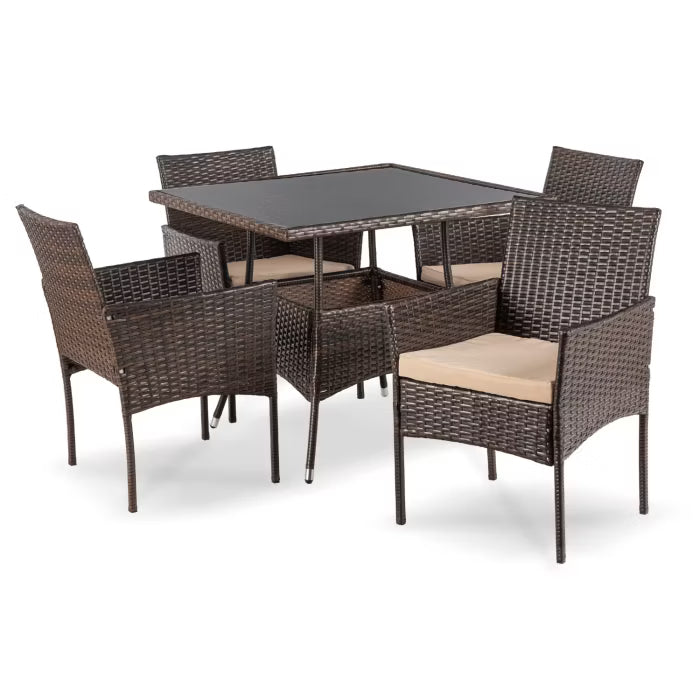 Havemøbelsæt Morado Bord 90x90 cm Brun/Beige