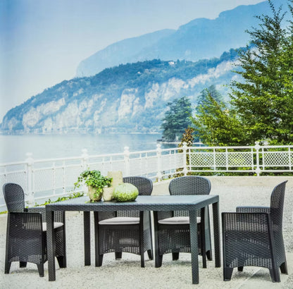 Havemøbelsæt Prince Folia 8 Personer med Bord 150x90 cm Grå