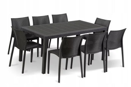 Havemøbelsæt Prince Madame 150x90 cm Antracitgrå