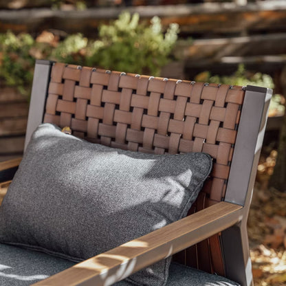 Havemøbelsæt TEXAS Hjørnesofa Bord Bænk Grå