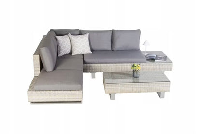 Havemøbelsæt Willis Hjørnesofa med Bord Polyrattan