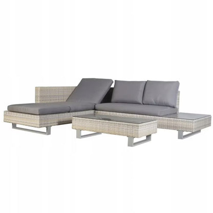 Havemøbelsæt Willis Hjørnesofa med Bord Polyrattan