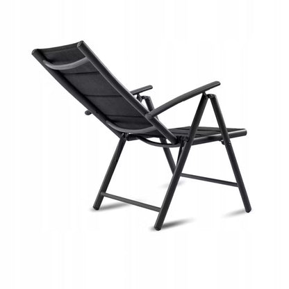 Havemøbelsæt 150x90 cm Antracit Sort 6 Personer