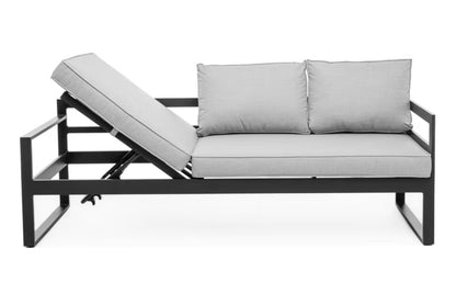 Havemøbelsæt Hjørnesofa NICEA Grå Grafit Aluminium
