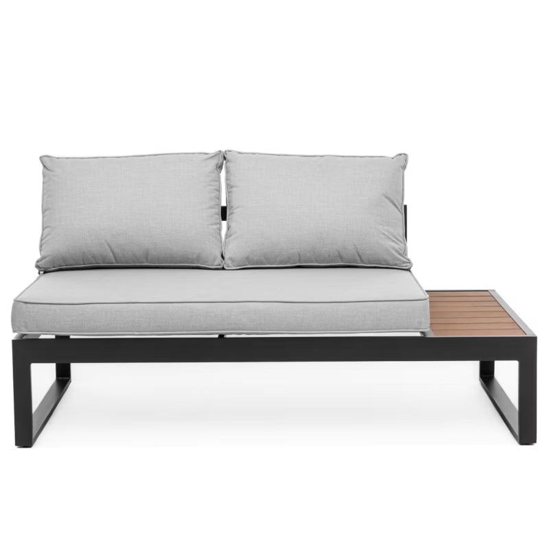 Havemøbelsæt Hjørnesofa NICEA Grå Grafit Aluminium