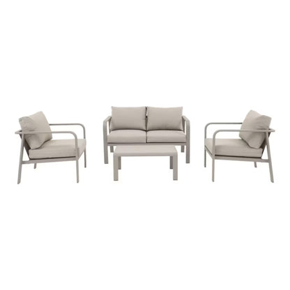 Havemøbelsæt Mallia 4 Personer Beige Aluminium