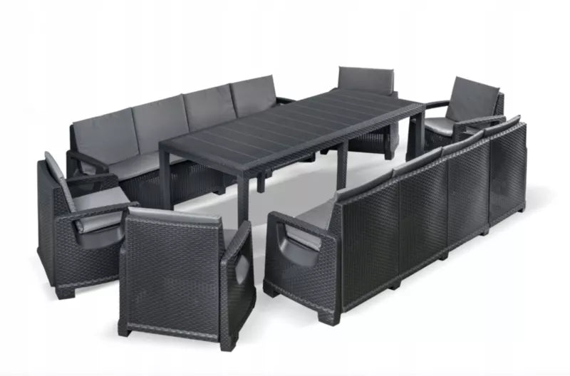Havemøbelsæt Napoli Maxi 12 Personer Grå