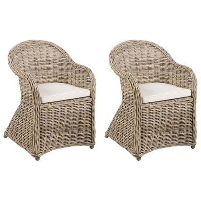 Havemøbelsæt Susua II 56x68 cm Rattan Natur 2 Stk.