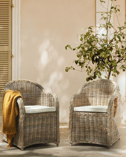 Havemøbelsæt Susua II 56x68 cm Rattan Natur 2 Stk.