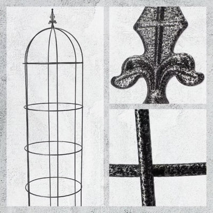 Haveobelisk 150 cm Stål Rankestativ