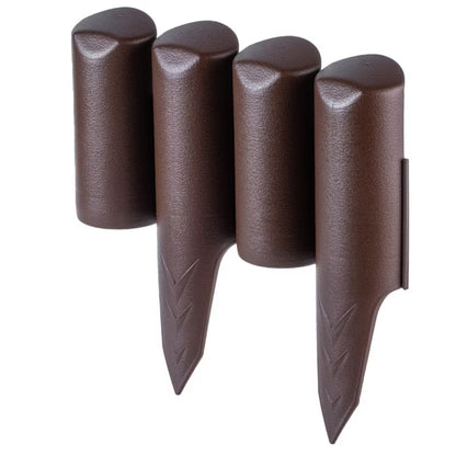 Havepalisade 10 m Brun Plast