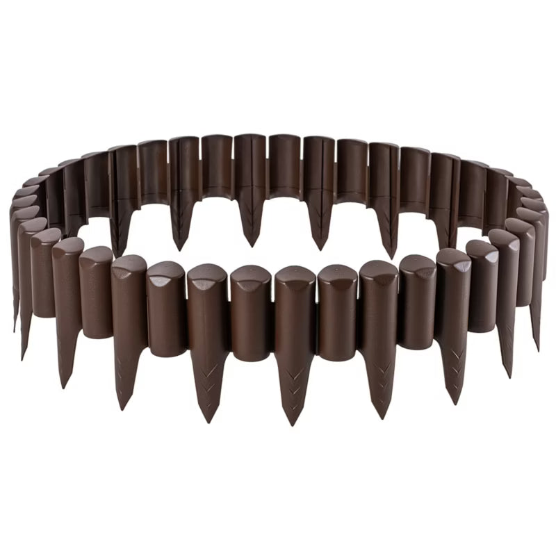 Havepalisade 10 m Brun Plast