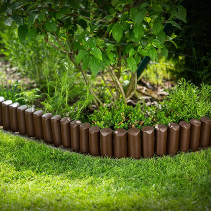 Havepalisade 10 m Brun Plast