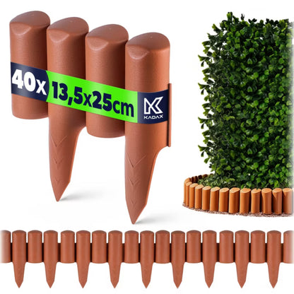 Havepalisade 10 m Plastik Terrakotta