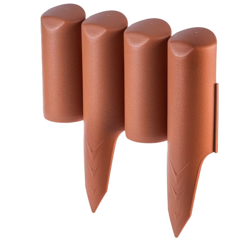 Havepalisade 10 m Plastik Terrakotta