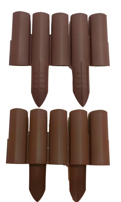 Havepalisade 2,2 m Brun Plast