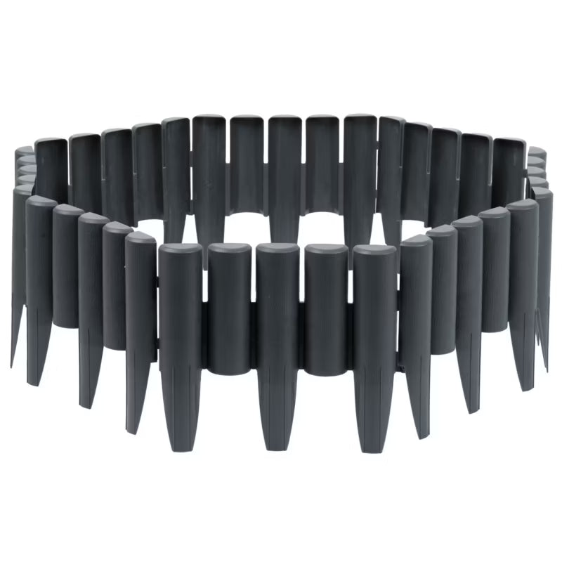 Havepalisade 220 cm Grå Plast