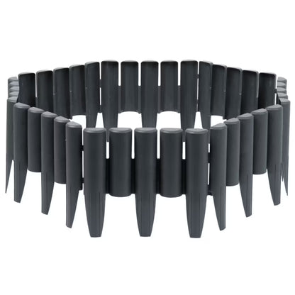 Havepalisade 220 cm Grå Plast