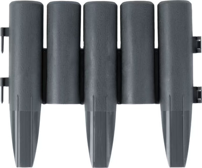Havepalisade 220 cm Grå Plast