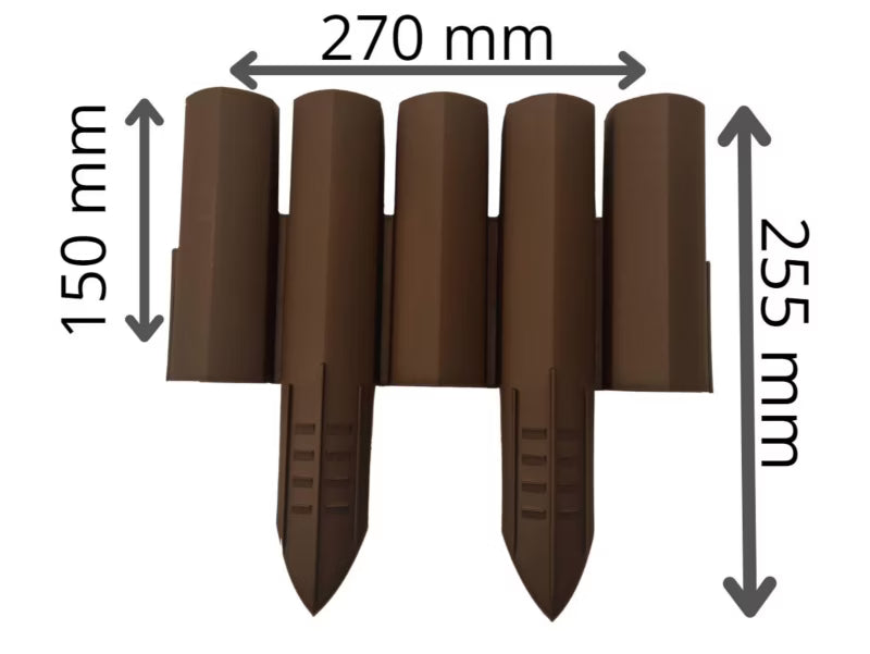 Havepalisade 220 cm Brun 8 Stk.