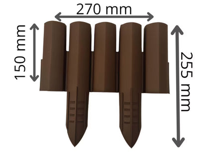 Havepalisade 220 cm Brun 8 Stk.