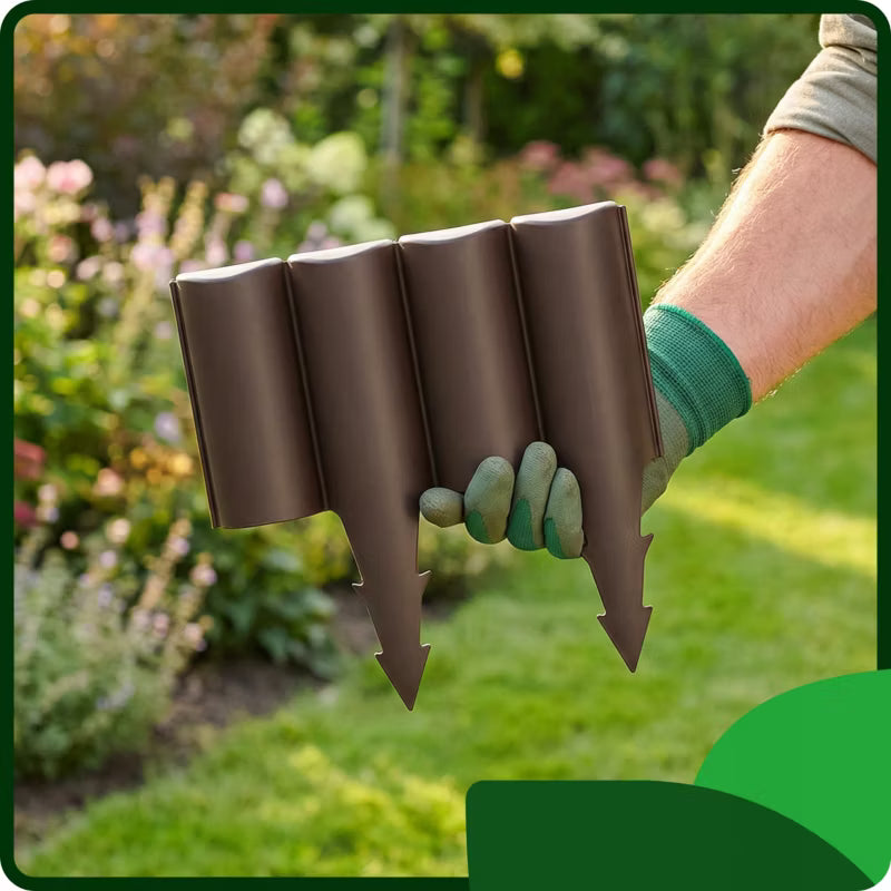 Havepalisade 240 cm Brun Plastik