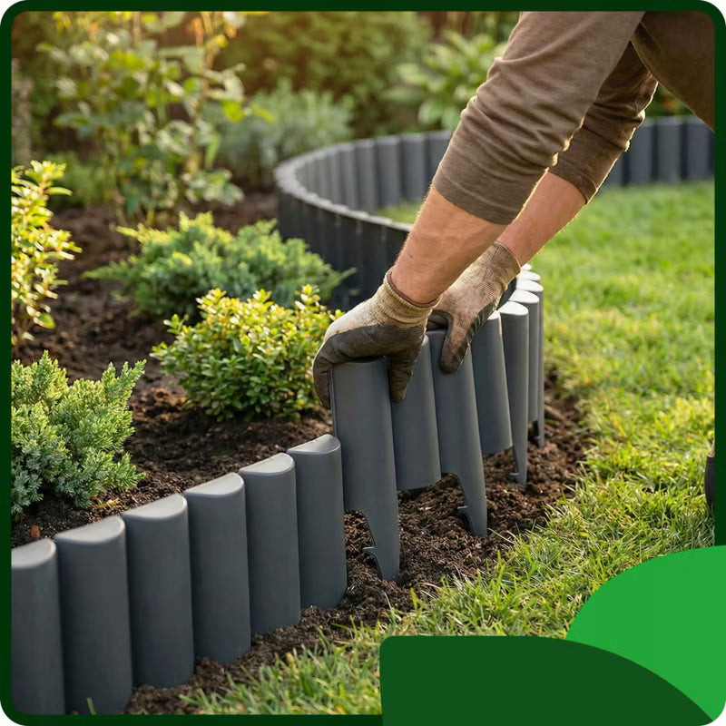Havepalisade 240 cm Antracit Plastik