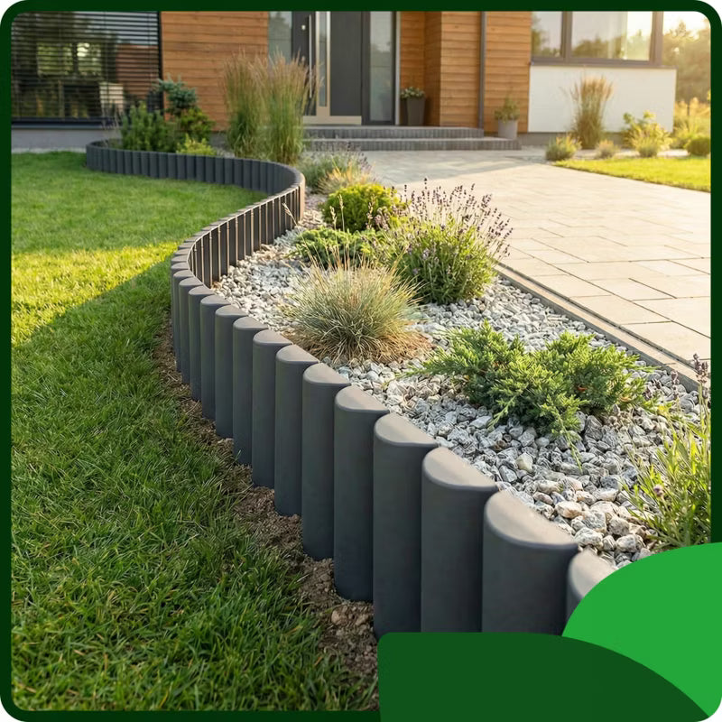 Havepalisade 240 cm Antracit Plastik