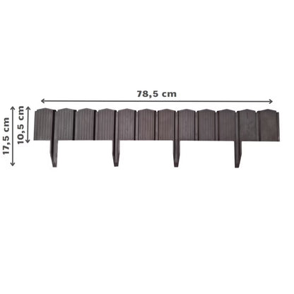 Havepalisade 78,5x17 cm Brun