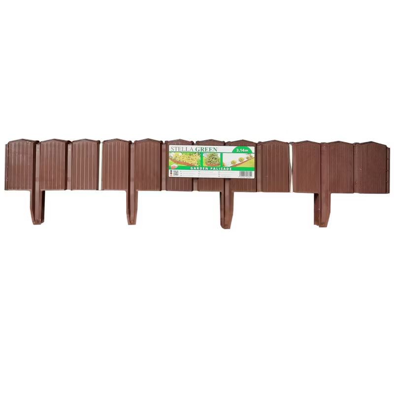 Havepalisade 78,5x17 cm Brun
