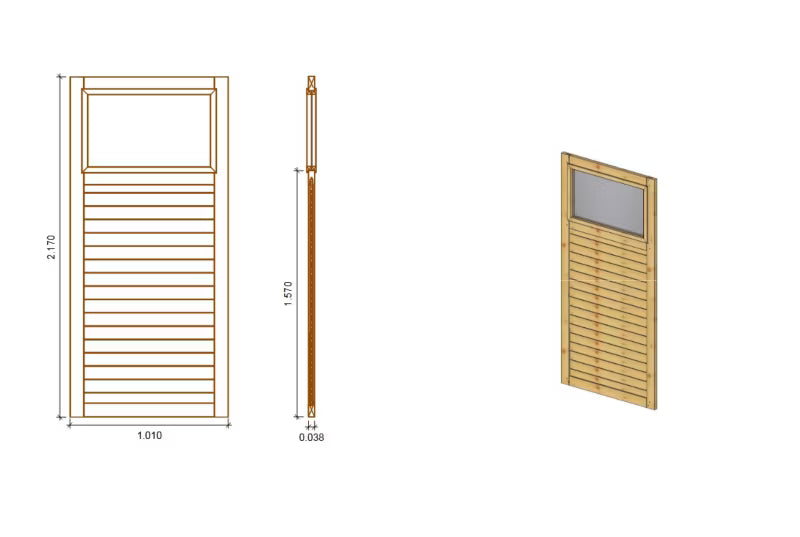 Havepanel 101x217 cm Grøn Træ