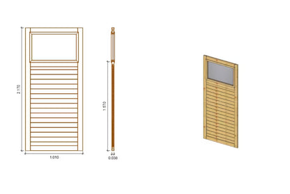 Havepanel 101x217 cm Grøn Træ